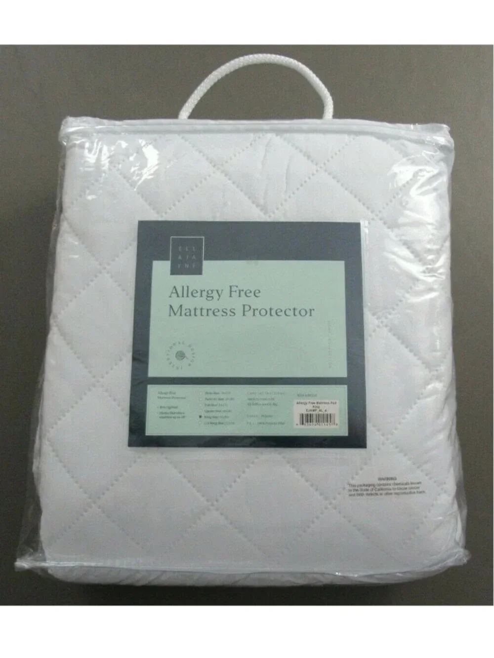Ella Jayne Allergy Free Mattress Protector, King, White